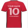 Custom Soccer Jersey with Name Number Team Logo Personalized Soccer V-Neck Shirt for Adult 3X-Large Scarlet view 4
