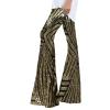 GOKKILRW Womens Sequin Pants High Waisted Sparkle Bell Bottoms Trousers Glitter Wide Leg Palazzo Lounge Flared Pants Disco Dance Party Sparkle Sequin Bling Glitter Trousers Streetwear Gold view 1