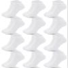 Duufin 12 Pairs Kids Athletic Ankle Socks Kid's Athletic Low Cut Socks Half Cushion White Sock for Boys Girls, 8-10Years view 1