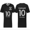 Custom Soccer Jersey with Name Number Team Logo Personalized Soccer V-Neck Shirt for Adult 3X-Large Black/White view 1