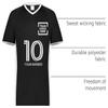 Custom Soccer Jersey with Name Number Team Logo Personalized Soccer V-Neck Shirt for Adult 3X-Large Black/White view 4