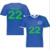 Custom Soccer Jersey with Name Number Team Logo Personalized Soccer V-Neck Shirt for Adult 3X-Large Royal/White view 2