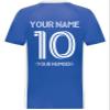 Custom Soccer Jersey with Name Number Team Logo Personalized Soccer V-Neck Shirt for Adult 3X-Large Royal/White view 4