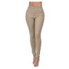GOKKILRW Womens High Waist Stretch Cotton Jeggings with Pockets Pull-On Skinny Moto Biker Leggings Stretchy Slim Fit Skinny Jeans Pencil Denim Pants Tights Coffee view 1