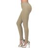 GOKKILRW Womens High Waist Stretch Cotton Jeggings with Pockets Pull-On Skinny Moto Biker Leggings Stretchy Slim Fit Skinny Jeans Pencil Denim Pants Tights Coffee view 2
