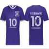 Custom Soccer Jersey with Name Number Team Logo Personalized Soccer V-Neck Shirt for Adult X-Large Purple view 1