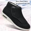 bumuam Walking Adjustable Diabetic Shoes, Men's Diabetic Winter Warm Fleece Shoes Non-Slip Round Toe Adjustable Wide Memory Form Arthritis Swollen Boots Men 5/Women 6 view 3
