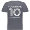 Custom Soccer Jersey with Name Number Team Logo Personalized Soccer V-Neck Shirt for Adult 3X-Large Graphite view 4