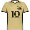 Custom Soccer Jersey with Name Number Team Logo Personalized Soccer V-Neck Shirt for Adult 3X-Large Vegas Gold view 3