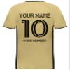 Custom Soccer Jersey with Name Number Team Logo Personalized Soccer V-Neck Shirt for Adult 3X-Large Vegas Gold view 4