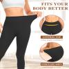 3 Pack Tights for Women 80 Denier Opaque Tights Soft Solid Color High Waist Stretchy Footed Pantyhose (Footed Black+Nude+Black Translucent, Medium) view 3