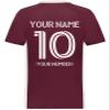 Custom Soccer Jersey with Name Number Team Logo Personalized Soccer V-Neck Shirt for Adult Large Maroon view 4
