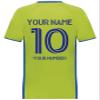Custom Soccer Jersey with Name Number Team Logo Personalized Soccer V-Neck Shirt for Youth X-Large Lime view 4