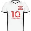 Custom Soccer Jersey with Name Number Team Logo Personalized Soccer V-Neck Shirt for Adult 3X-Large White/Black view 3