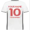 Custom Soccer Jersey with Name Number Team Logo Personalized Soccer V-Neck Shirt for Adult 3X-Large White/Black view 4