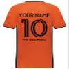 Custom Soccer Jersey with Name Number Team Logo Personalized Soccer V-Neck Shirt for Adult 3X-Large Orange view 4