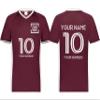 Custom Soccer Jersey with Name Number Team Logo Personalized Soccer V-Neck Shirt for Youth Medium Maroon view 1