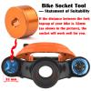 Sporthfish Fork Topcap Socket, Orange, 32mm 3/8 Drive Flat Socket for Fox 36/38/40 Series Mountain Bike Fork Topcap Nuts view 4