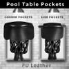 Collapsar Pool Table Pockets,Leatherette Billiard Pockets Set of 6,Replacement Pockets for Pool Table Accessories view 2