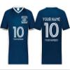 Custom Soccer Jersey with Name Number Team Logo Personalized Soccer V-Neck Shirt for Adult Medium Navy view 1