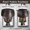 Collapsar Pool Table Pockets,Leatherette Billiard Pockets Set of 6,Replacement Pockets for Pool Table Accessories view 2