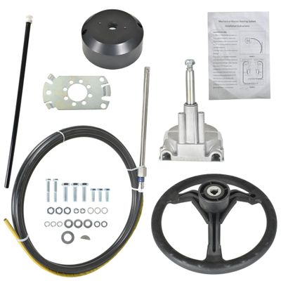 GXYWADY 13 FT Outboard Rotary Steering System Kit Universal Replacement for Marine Boat Outboard