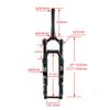 BOXKAT Mountain Bike Thru Axle Fork Damping Rebound 27.5 29 Inch 110 * 15mm Air Pressure view 2