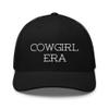 RIVEMUG Cowgirl Era Premium Curved Bill Trucker Hat Mid Crown Adjustable Rodeo Cap for Women Black view 2