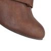Ankle Boots For Women Fashion Elegant Faux Leather Chunky Mid Heel Mid Calf Boot Zipper Pointed Toe Retro Comfortable Fashion Ladies Fall Winter Boots (Brown, 6.5) Botas para Mujer de Invierno view 2