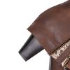 Ankle Boots For Women Fashion Elegant Faux Leather Chunky Mid Heel Mid Calf Boot Zipper Pointed Toe Retro Comfortable Fashion Ladies Fall Winter Boots (Brown, 6.5) Botas para Mujer de Invierno view 3