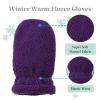 Zsedrut 3 Pairs Kids Winter Glove Fleece Lined Baby Girl Mittens Warm Toddler Boys Gloves (White+Light Pink+Deep Purple,S) view 3