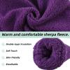 Zsedrut 3 Pairs Kids Winter Glove Fleece Lined Baby Girl Mittens Warm Toddler Boys Gloves (White+Light Pink+Deep Purple,S) view 4