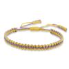 COLORFUL BLING Tibetan Buddhist Bracelets for Women Men Handmade Braided Rope String Lucky Protection Wristbands Prayer Family Couple Jewelry-purple yellow view 1