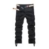 JEKE-DG Men's Casual Cargo Pants Straight Type Military Army Camo Trousers Combat Outdoor Work Pant with 8 Pockets (29,Black) view 1