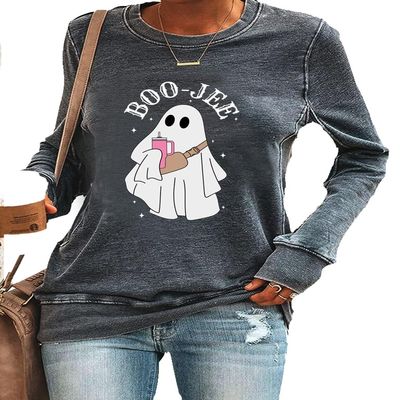 SameeFloral This Is Boo Sheet Ghost Retro Halloween Costume T-Shirt This Is Boo Sheet Shirt Halloween Sweatshirts For Women Boo-Jee Shirt Long Sleeve Tee Boo Jee Ghost Shirt Plus Size Xl Grey