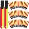Copkim 24/48/72/96/120 Pcs Trail Markers for Hunting Reflective Trail Markers High Visibility Glow Tree Reflector Tags with Clip for Tree Stand Hunting Hiking Camping(Bright Orange, Yellow,48) view 1