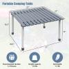 Giantex 27" Square Roll-up Camping Table, Folding Picnic Table w/Carrying Bag, Natural Fir Wood Top, Portable Compact Folding Table for Outdoor Camping/Picnic/Hiking/Fishing/BBQ (Gray) view 3