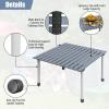 Giantex 27" Square Roll-up Camping Table, Folding Picnic Table w/Carrying Bag, Natural Fir Wood Top, Portable Compact Folding Table for Outdoor Camping/Picnic/Hiking/Fishing/BBQ (Gray) view 4