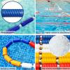 XLIHAWY Pool Separation Line, Divider to Divide Swim Race Lanes, Protection from Injury Floating Pool Rope Floats for Shallow Deep Water(Yellow,Nylon rope-3m) view 2