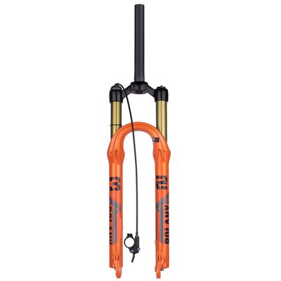 BOXKAT Suspension Fork 27.5/29 Inch Shock Absorbing and Vibration-Proof Air Pressure Component Magnesium Alloy Fork (Color : Orange Wire Control, Size : 29)
