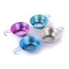 AOUTIT OUTDOORS Titanium Bowl Sierra Cup Outdoor Camping Backpackers Cup Lightweight Compact Mug Pan with Handle 300ml (Titanium-Purple)