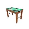 KICK Hexad 48" 6-in-1 Multi Game Table (Brown)  Foosball, Pool, Glide Hockey, Table Tennis, Mini-Shuffleboard & Mini-Bowling  Include 2 Foosball, 2 Hockey Puck, 16 Billiard Balls view 3
