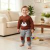 DOMOABEI 12 Months Baby Boy Outfit Fall Winter Toddler Boy Clothes Long Sleeve Cute Cartoon Sweatsweatshirts Pocket Pant Set Fall Winter Outfits Set Puppy Brown and Grey 12-18 Months view 3