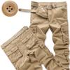 JEKE-DG Men's Casual Cargo Pants Straight Type Military Army Camo Trousers Combat Outdoor Work Pant with 8 Pockets (40,Khaki) view 4