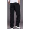 JEKE-DG Mens Casual Drawstring Cargo Pants Lightweight Relaxed Fit Sweatpants Straight Fit Trousers with Pockets (X-Large,Black) view 2