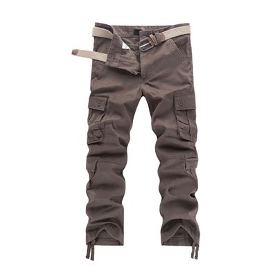 JEKE-DG Men's Casual Cargo Pants Straight Type Military Army Camo Trousers Combat Outdoor Work Pant with 8 Pockets (40,Brown)
