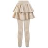 GUOGUOWU Girls School Uniform Pants Leggings with Skirts Stretch Warm Jegging 4-12 Years Navy Blue Khaki 2-Pack 7-8 Years view 4