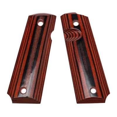 Embrace Customization: Elevate Your 1911 with a Guuun Grip - Polished Surface, Colorful Synthetic Wood, and Enhanced Control - Red