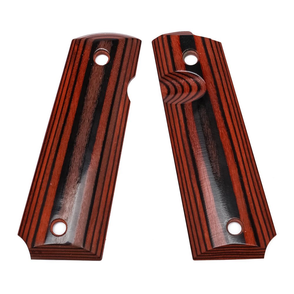 Embrace Customization: Elevate Your 1911 with a Guuun Grip - Polished Surface, Colorful Synthetic Wood, and Enhanced Control - Red