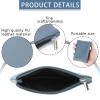 2 Pack Portable PU Leather Zipper Coin Purse - Mini Change Purse for Women, Folded Bills, ID, Key, Headset, Lipstick (Black & Blue) view 2